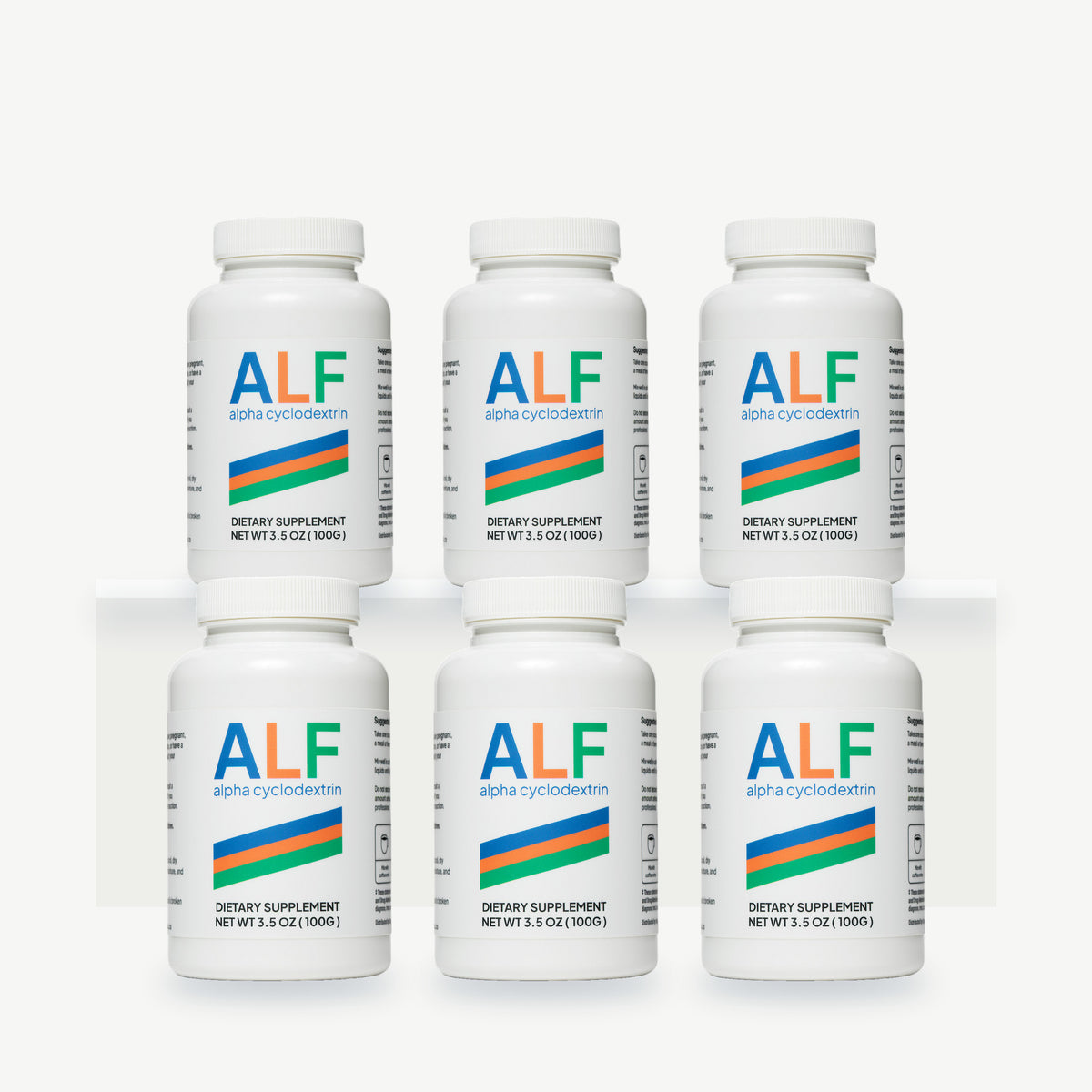 ALF Alpha Cyclodextrin powder 6-pack, six 100g bottles
